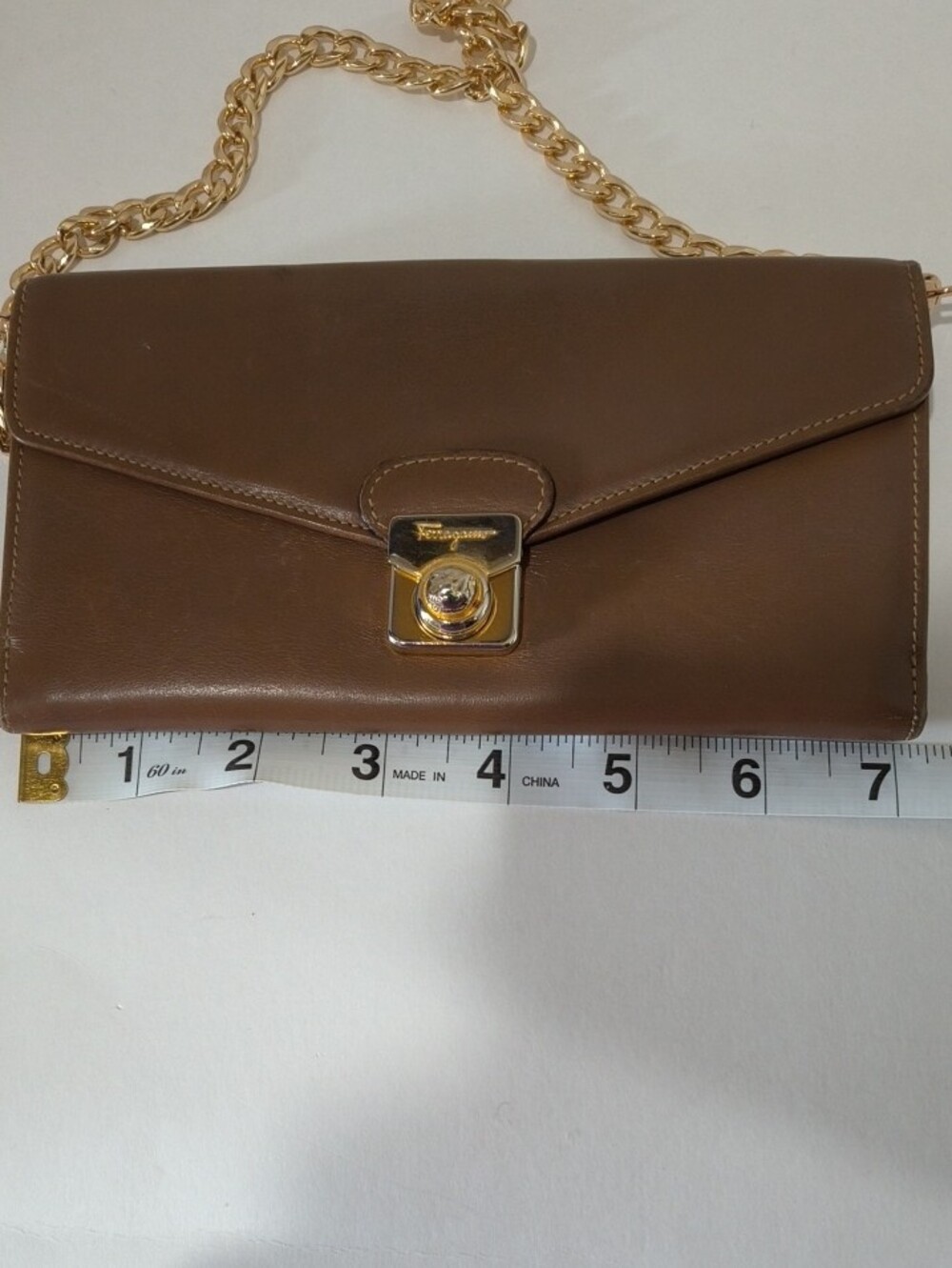Ferragamo Brown Leather Envelope Wallet - Picture 9 of 15